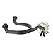 Kelly Silver Black Steel Star Jingle Bob Spurs