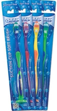 Junior Suction Cup Toothbrush, 10 pc