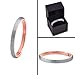 Tungsten Wedding Band Ring 2mm Men Women Comfort Fit 18k Rose Gold Plated Grey Dome Brushed Size 10