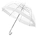 PIER 17 Bubble Umbrella with Birdcage Structure and Vinyl Trim (Clear/White)
