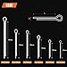 HELIFOUNER 150 Pieces 304 Stainless Steel Cotter Pin Assortment Kit