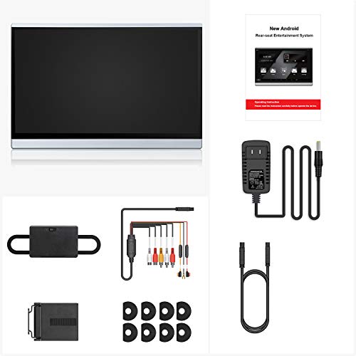 Dual 13.3 inch Android 7.1 Car Headrest Video Players, TV Monitors Screens, IPS Touch Screen 4K Crystal, Support WiFi/Wireless Display/Airplay/Miracast/HDMI in/Bluetooth/FM/USB/SD Card