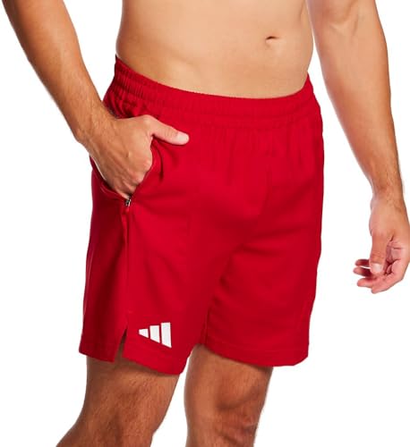 adidas Men's D4t Woven Short W/Pocket, Team Power Red/White, XX-Large/5"