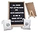 Felt Letter Board | 12x18 Inch Oak Frame & Black Felt | 346 White & 346 Pink Changeable Letters, Emojis, Bonus Drawstring Canvas Pouch, and Wood Stand