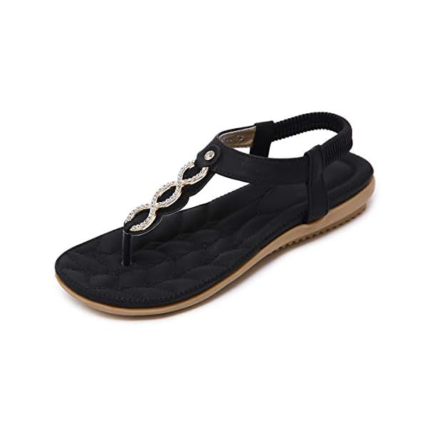 SANMIO Sandalias Planas de Verano para Mujer Tanga Bohemia con Correa en T Zapatos de Tanga Chanclas | DeHippies.com