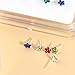 BODYA 20pcs Box Stainless Steel Colorful 4mm Crystals gems Flower Piercing Jewelry Nose Studs Rings Pins