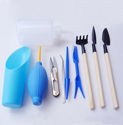 Btibpse Succulent Transplanting Mini Garden Planting Hand Tools Set (10)