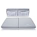 Overcrest Baby Bath Kneeler and Elbow Cushioned Tub Rest Set, Premium Extra Thick 23 x 12 x 2 inch Foam Mat Protection for Parents, Double Stitched Deeper Pockets, Secure Non-Slip, Quick Drying, Grey
