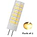 Gy6.35 LED bulb 6W 120V, 55W equivalent halogen bulb, warm white 3000K dimmable, used for cabinet light bulbs, crystal lamp, chandelier, wall lamp, table lamp lighting (pack of 5)