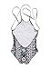 ZXZY Women Bohemian Floral Print One Piece Bikini Monokini Set Swimwear,Floral,Medium