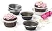 Maxi Nature Pack of 12 Mini Pie Muffin Cupcake Pans Egg Tart Bakeware - 3 Inch Tins - 12 Molds NonStick Black Bakeware