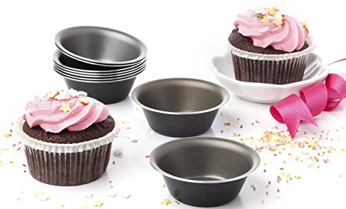 Pack of 12 Mini Pie Muffin Cupcake Pans egg Tart Bakeware - 3 Inch Tins - 12 Molds NonStick bakeware