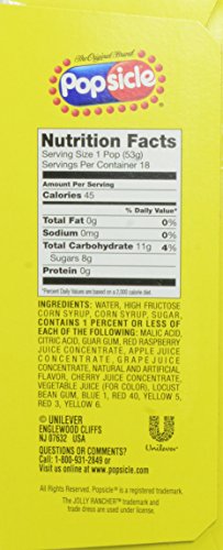 Popsicle Ice Pops, Jolly Rancher, 18 ct