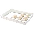 Restaurantware 26 x 18 x 3 Inch Proofing Boxes 10 Rectangle Dough Boxes - Stackable Dishwasher-Safe White Plastic Pizza Dough Boxes Durable Lids Sold Separately