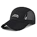 WINMIS Summer Baseball Cap Quick Dry Mesh Back Cooling Portable Sun Hats for Sports Golf Running Fishing Outdoor Research Lightweight Breathable (Black)
