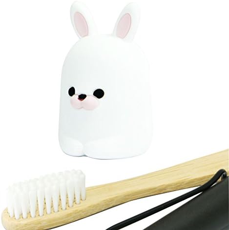 MIKEEP Chikachika Toothbrush Holder Cute Animal Design Platinum Silicon Rabbit