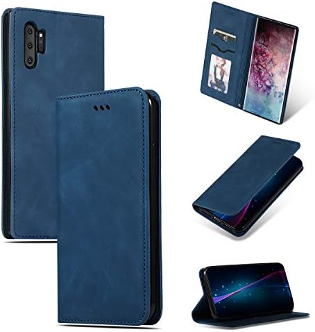 Ankoe Galaxy Note 10 Plus/Pro/5G Wallet Case, Luxury PU Leather Folio Flip Business Design with Kickstand Credit Card Slots and Magnetic Closure Cover for Samsung Galaxy Note 10 Plus/Pro/5G (Blue)