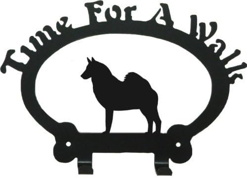 Time For A Walk Norwegian Elkhound Dog Leash Hook
