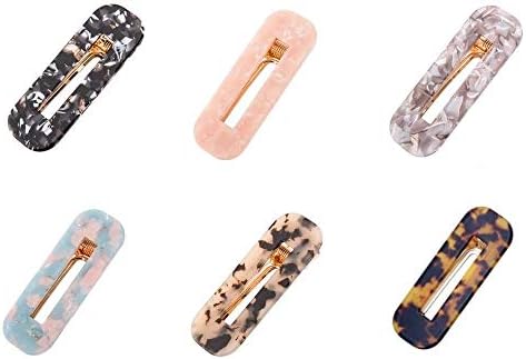 YZHI Resin Hair Clips for Women Acrylic Resin Hair Barrettes Girls Fashion Geometric Hair Styling Pins (Rectangle)