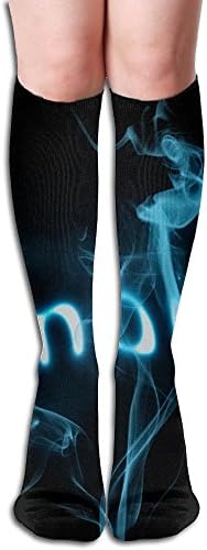 The Sticky Cat Unisex Smoke Pattern Running Socks Sports Socks Football Socks 19.69 Inch