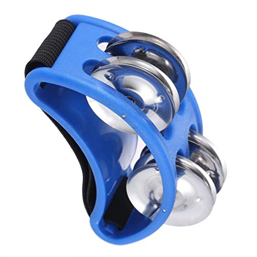 Baynne Foot Tambourine Percussion with Double Row Steel Jingles - Foot Shaker Musical Instrument Drum for Kids KTV Party Shoes Toy Gift Singer - Thumbnail 6