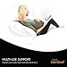 Zen Bamboo Full Body Pregnancy Pillow - Maternity & Nursing Support Cushion & Body Pillow with Ultra-Soft, Washable Rayon from Bamboo Blend Cover