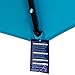 Sundale Outdoor 9FT Solar Powered 24 LED Lighted Patio Umbrella Table Market Umbrella with Crank for Garden, Deck, Backyard, Pool, 6 Steel Ribs, 100% Polyester Canopy, No Tilt (Light Blue)
