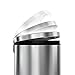 simplehuman 35 Liter / 9 Gallon Round Step Trash Can, Brushed Stainless Steel