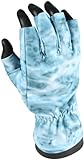 Aqua Design Mens Fingerless Tactical Compression Fishing Hunting UPF 50+ Sun Protection Camo Moisture Wicking Gloves