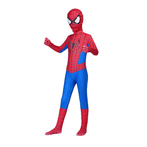 The Amazing Spider-Man Kids Bodysuit Spiderman Superhero Costumes Lycra Spandex Halloween Cosplay Costumes (110) - Thumbnail 2