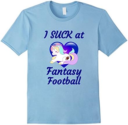 Mens I SUCK at Fantasy Football League Loser Shirt Large Baby Blue