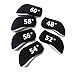 DYZOO Wedge Golf Club Head Covers Neoprene Case for 48-60 Degree 6pcs/Set Black