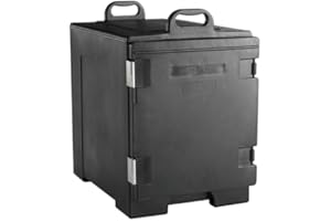 CenPro Insulated Food Pan Carrier, Holds 5 Full-Size Food Pans 2-1/2" Deep, Black (29A-007)