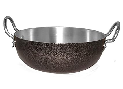 King International Aluminium Brown Non Stick Kadhai Set of 1 Piece