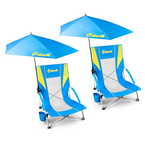 EMERIT Beach Chair with Umbrella