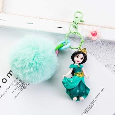 dahuimin Lovely Snow White Mermaid Keychain Doll Keyring For Women Girl Handbag Backpack Charms Pendant Fashion Key Chain Ring Fg-18