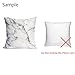 Ojia Luxury Home Decorative Soft Silky Satin Marble Texture Two Sides Personalized Throw Cushion Cover/Pillow Sham (18 X 18 Inch, White Marble)