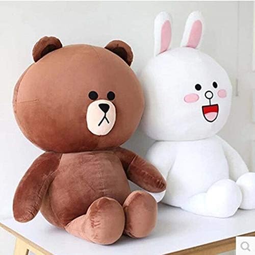 Juantin Store Soft Plush Toys for Girls 2pcs/lot Cute Korea Brown Bear Cony Rabbit Plush Soft Stuffed Doll for Girlfriend School Opens Gift Children Birthday Toys
