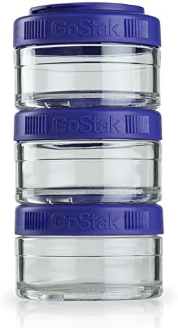 GoStak, Portable Stackable Containers, Purple, 3 Pack, 60 cc Each - 2pc