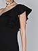 Floerns Women's Ruffle One Shoulder Split Midi Party Bodycon Dress