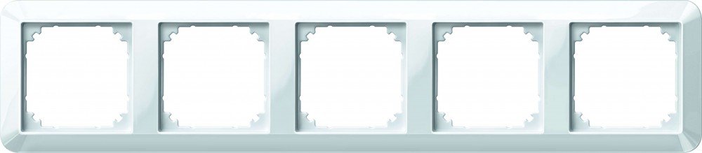 Merten 389519 1-M-frame, 5-gang, polar white glossy