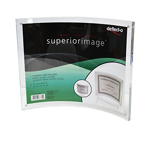 8.5x11" Deluxe Curved Picture Photo Frames,Curved Sign Holder with Magnetic for Diploma,Certificate or Plaque