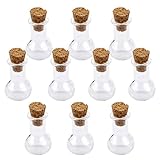 10Pcs Mini Glass Bottle Jars Vials Wish Bottle bulb
