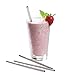 Nicely Neat Stainless Steel Drinking Straw with Cleaning Brush, Set of 4, 8.5 Inches, Straight Shape