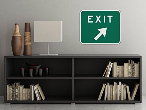 Exit Sign Fabric Wall Decal - Traffic and Street Signs - Small - 3 Sizes Available - Non-Toxic, Reusable, Repositionable