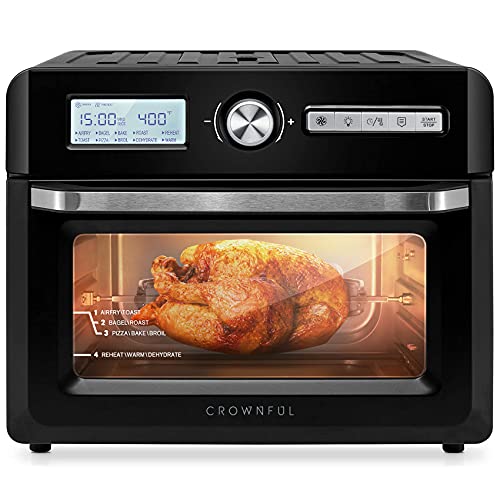 CROWNFUL 19 Quart Air Fryer Toaster Oven, Convection Roaster With