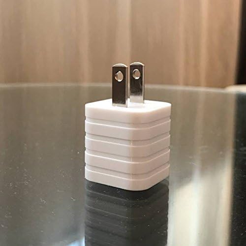 Wall Charger, Universal USB Port AC/DC 1.0A White Power Adapter Plug for iPhone 7/6/6S Plus, 5S, 4, Samsung Galaxy, HTC, LG, Huawei, Google Nexus, and Other Smartphones