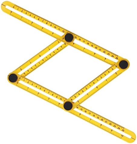 Angleizer Template Tool Multi Angle ABS Plastic Ruler Measures Creative Measuring Tool with Metal Knobs Perfect for Craftsmen,Students,Builders, Engineers,and DIY-ers by Mermaker