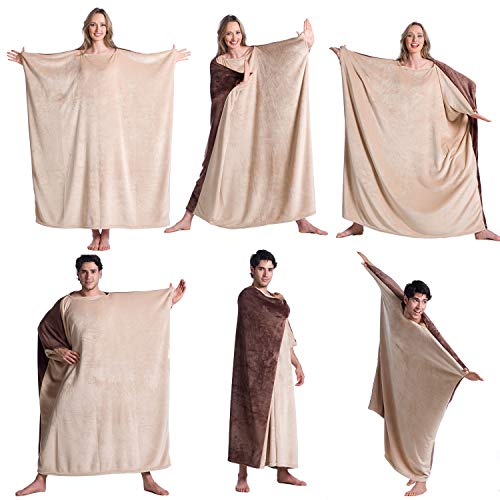 Kanguru Wearable Blanket with Sleeves for Adult, Women, Men Fun Gifts for Christmas and Birthday - Thumbnail 2