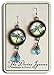 Elegant Teal and Blue Dragonfly Earrings with Glass Accent Bead